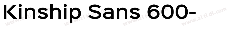 Kinship Sans 600字体转换